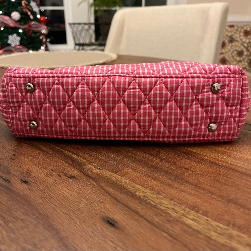 VINTAGE Vera Bradley Pink Silk Quilted Small Handbag - Retired Pattern